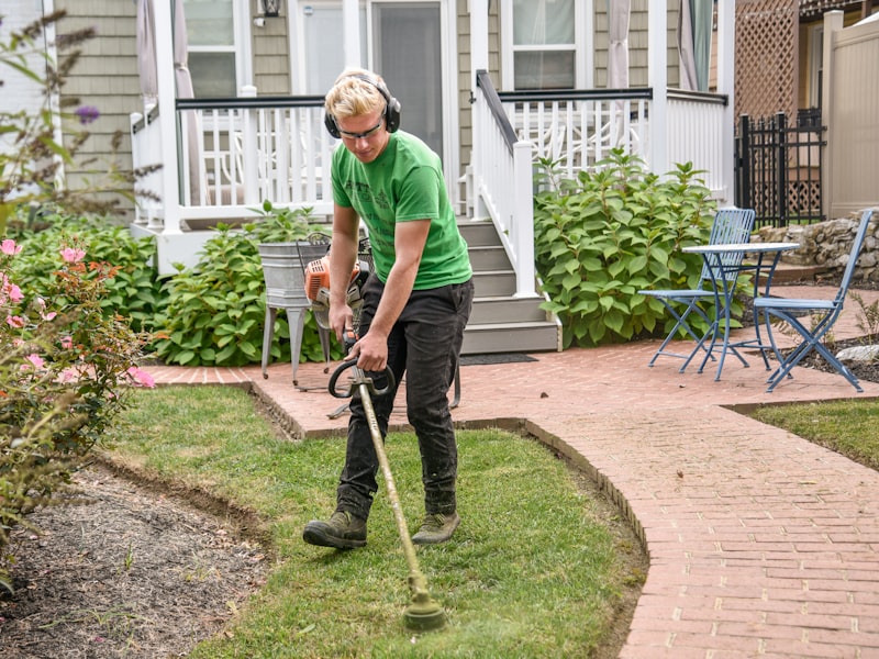 Landscaping crew at work